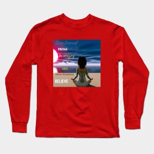 Growth Mindset: Motivational Digital Art Long Sleeve T-Shirt